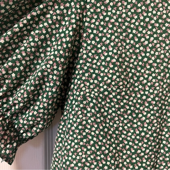 Prettygarden, Women's High Waisted Tiered Dress, Green Floral Print, Large - Picture 2 of 3